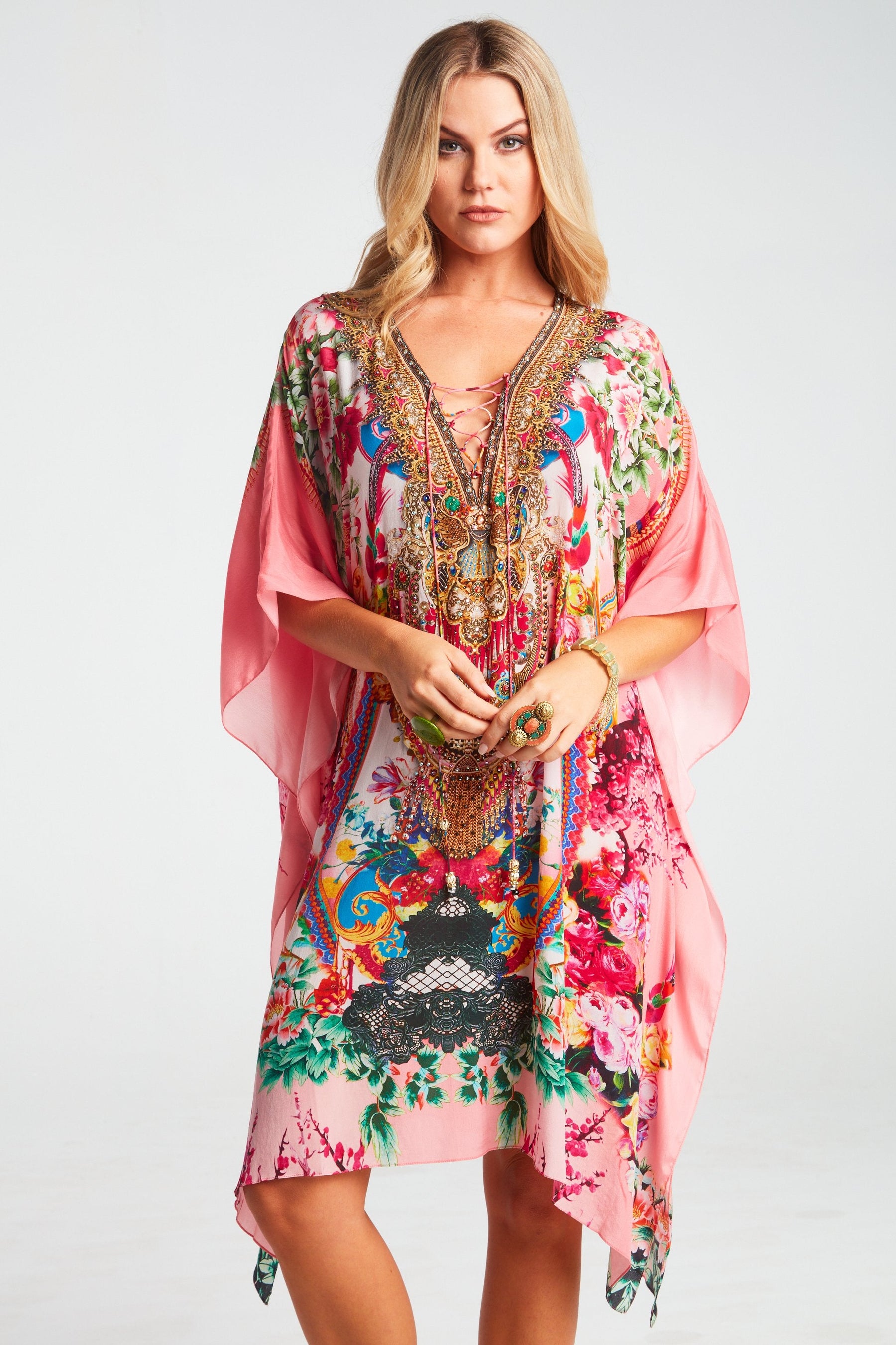 SKY BLUSH SHORT KAFTAN