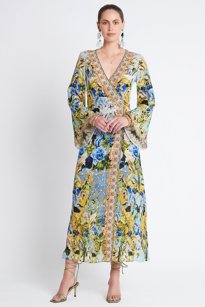 SUMMER BLUES WRAP DRESS - Czarina