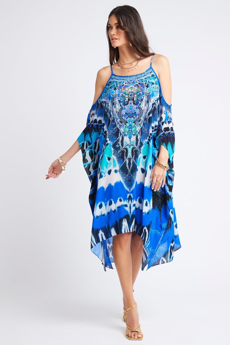 Cold shoulder kaftan on sale dress